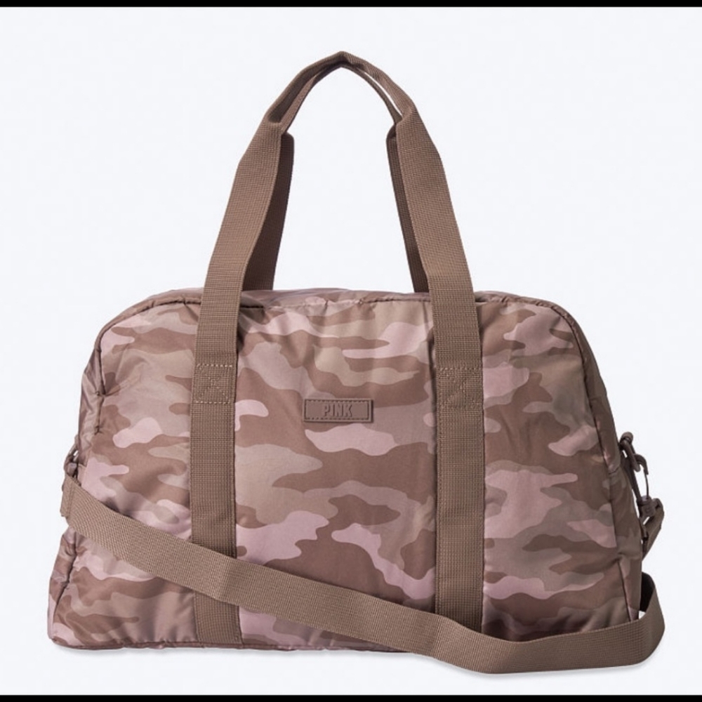 NIP-PINK Large Camo Duffle Bag